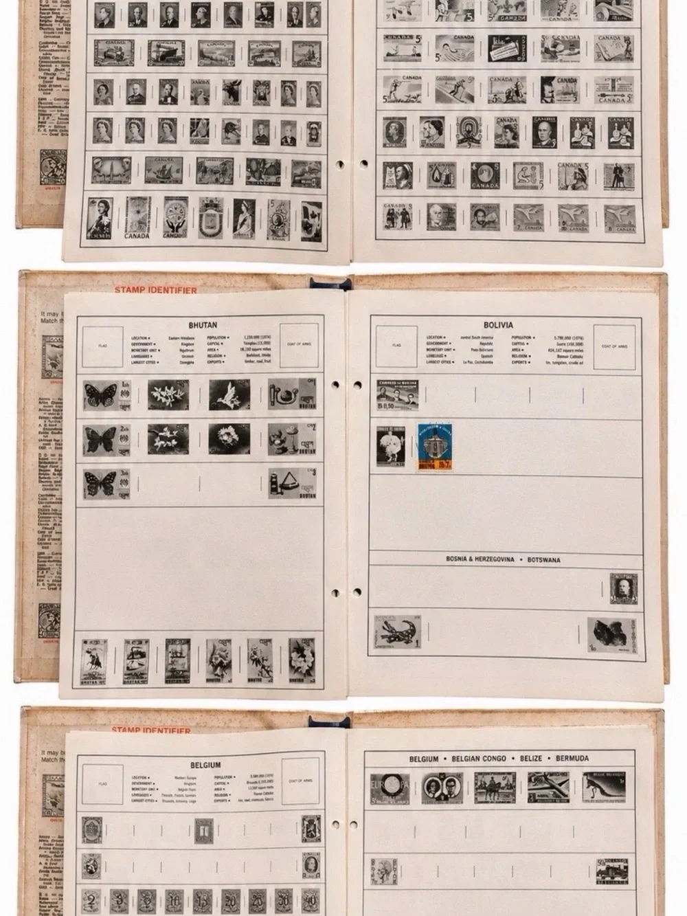 🔥 Vintage Safari World-Wide Stamp Album 1000+ Stamps Canada Germany France 1980🔥 - Picture 8 of 16